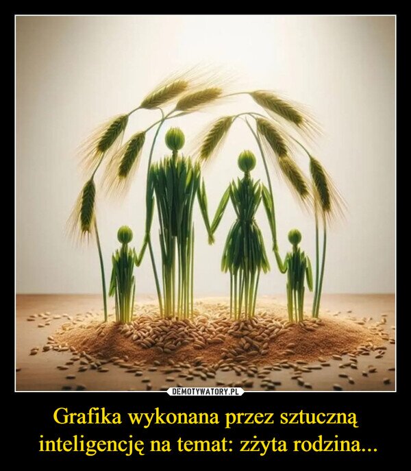 Grafika wykonana przez sztuczną inteligencję na temat: zżyta rodzina...